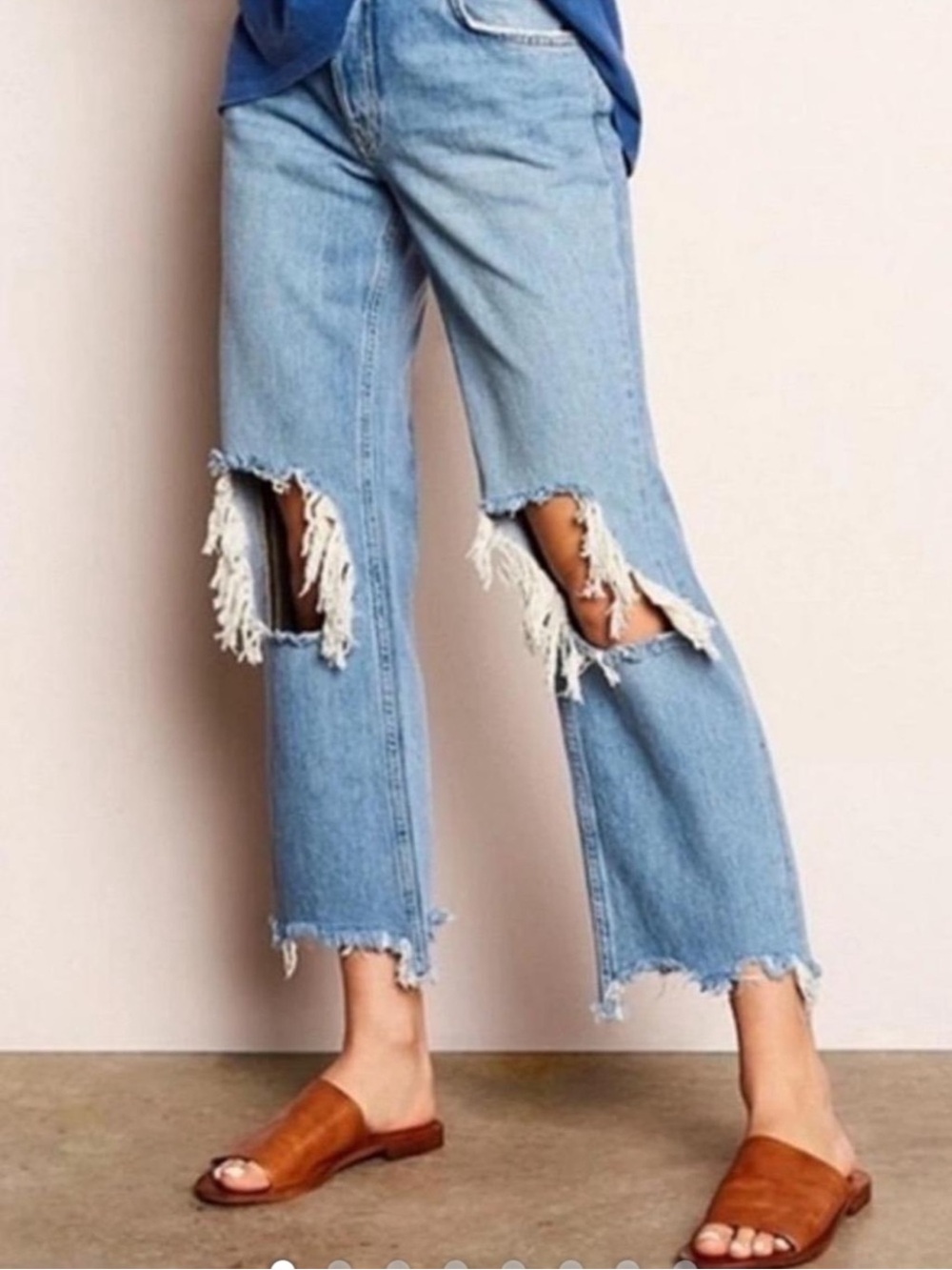 Free people cropped jeans 28